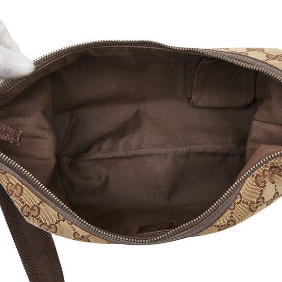 Gucci GG Campus Crossbody Shoulder Bag 181092 Brown Canvas Leather Women's Gucci - Picture 7 of 9